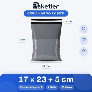Cepli Kargo Poşeti 17×23+5 cm