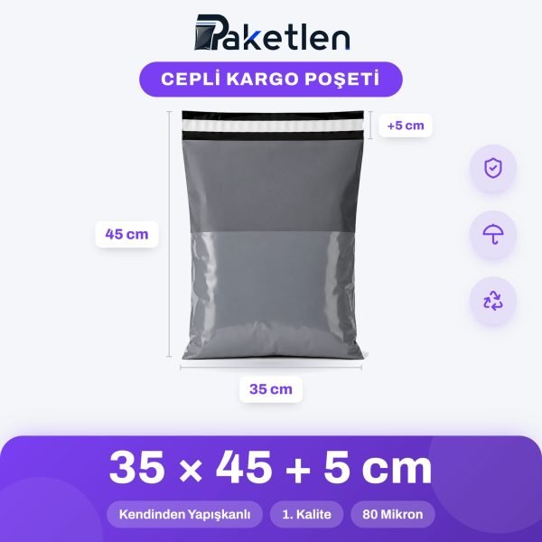 Cepli Kargo Poşeti 35x45+5 cm