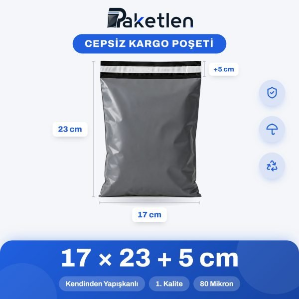 Cepsiz Kargo Poşeti 17x23+5 cm