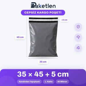 Cepsiz Kargo Poşeti 35×45+5 cm