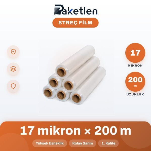 Streç Film Elle Sarım 17 Mikron 200m