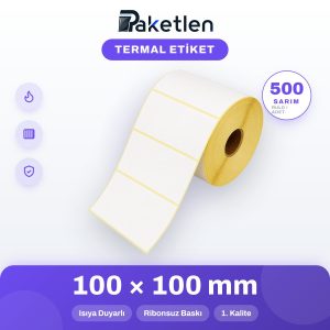 Termal Etiket 100×100 mm