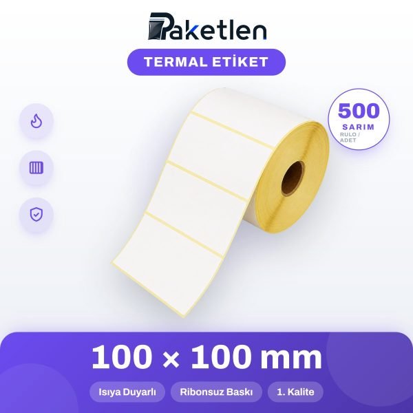 Termal Etiket 100x100 mm