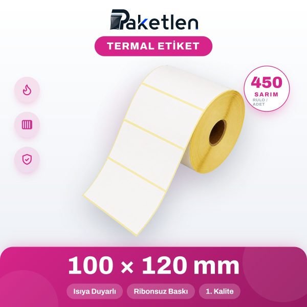 Termal Etiket 100x120 mm