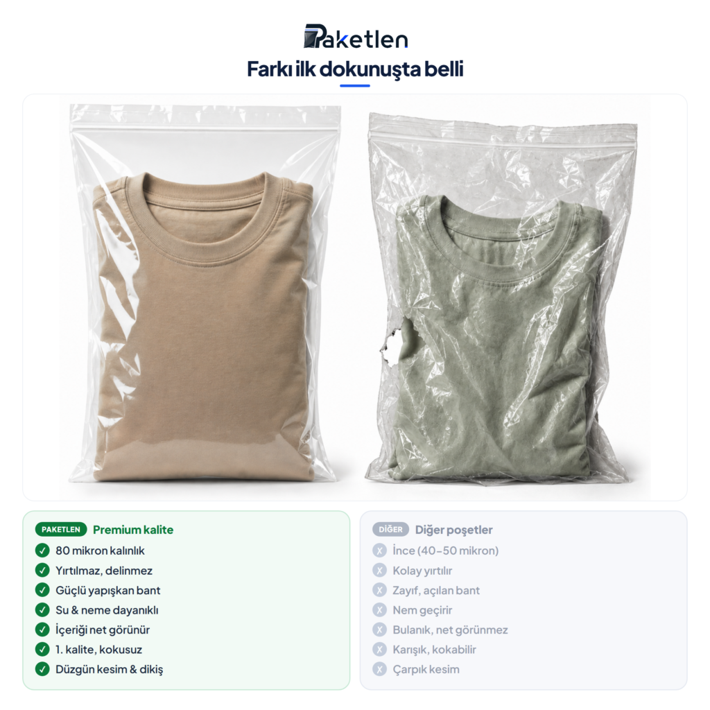 Komple Şeffaf Kargo Poşeti 50x65+5 cm görsel 2